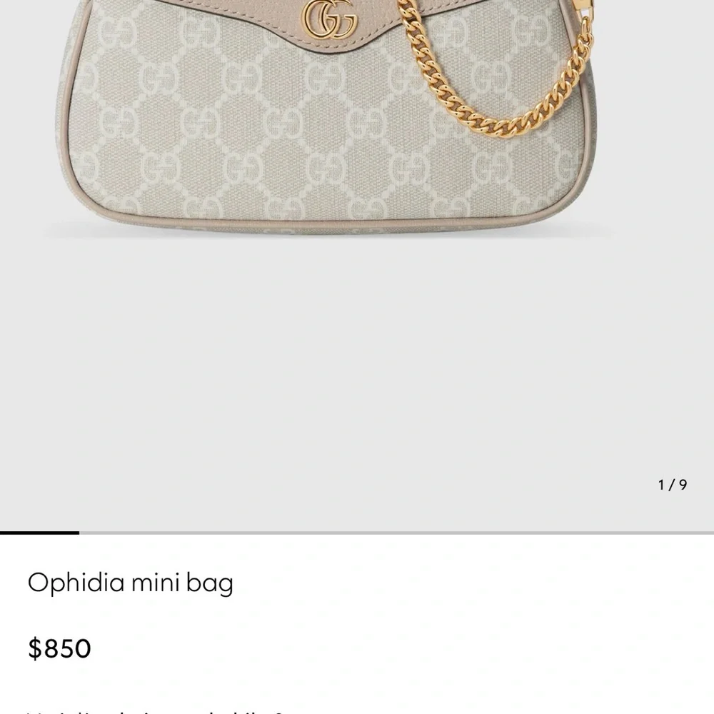 Gucci Beige Clutch with Gold Chain - Picture 7 of 13